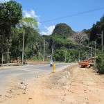 The Paving Equipment working away