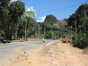 The Paving Equipment working away